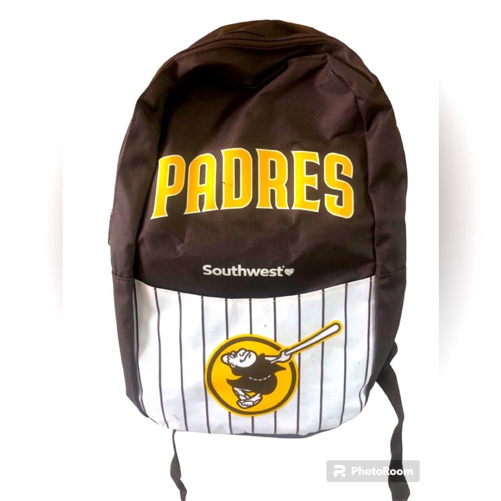 San Diego Padres Friar logo small backpack brown yellow ⚾️